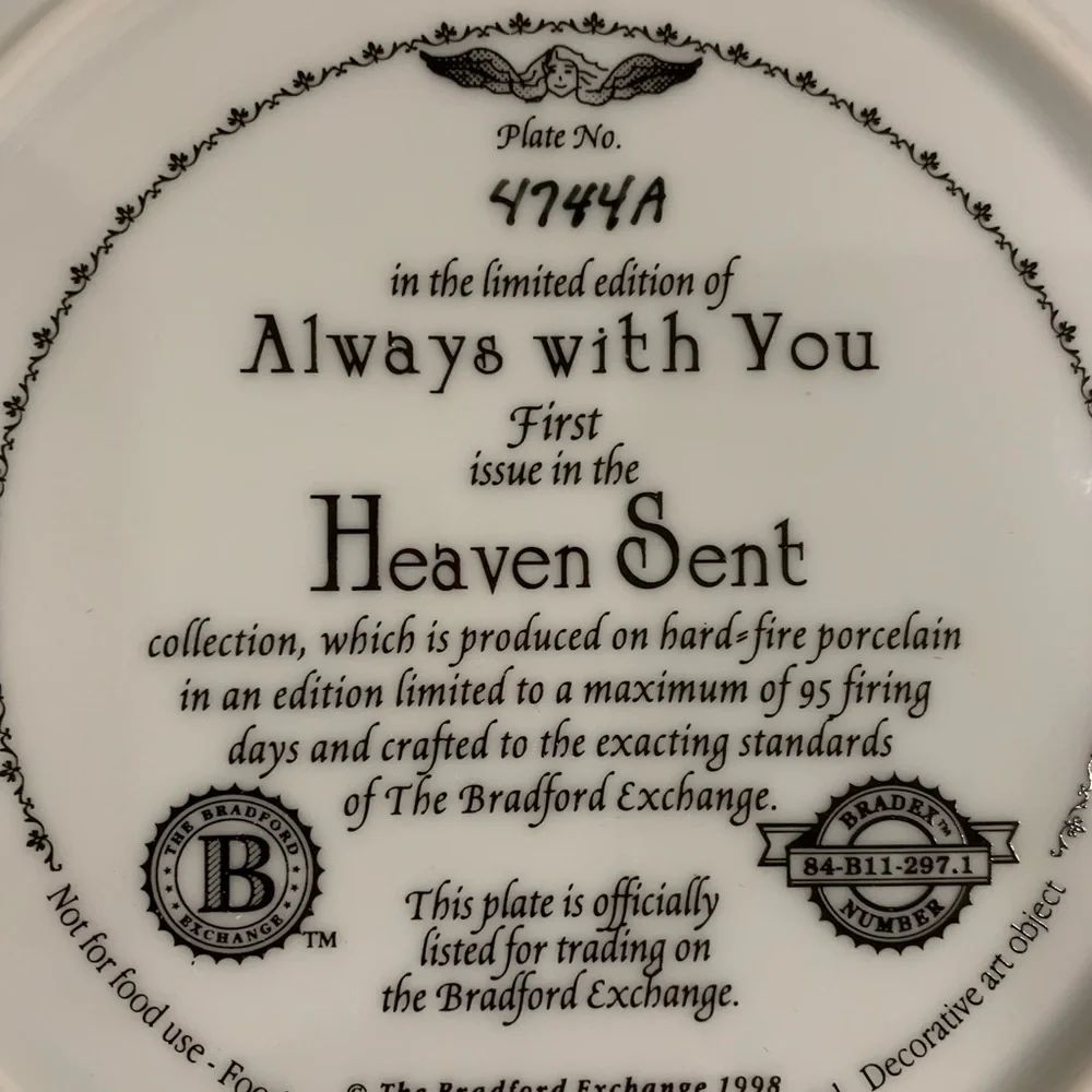 The Bradford Exchange Always with You Plate # 4744A